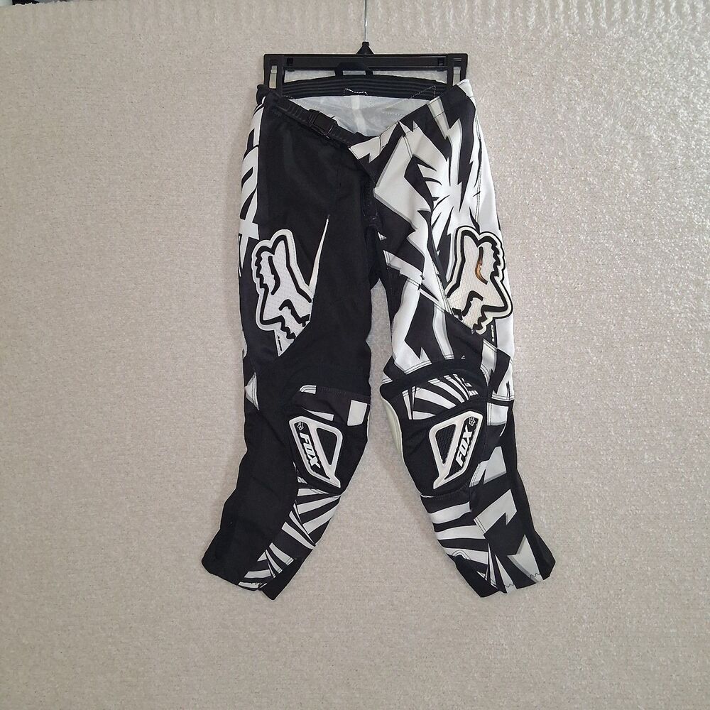 Fox Racing 180 Motorcross Pants Youth Kids Sz 6/22 Black / White